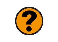 Vraagteken magneet (5cm) | Oranje