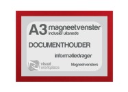 Magneetvenster A3 (incl. uitsnede) | Rood