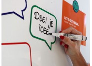 Beschrijfbare tekstballonnen voor leuke quotes op whiteboard