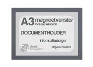 Magneetvenster A3 (incl. uitsnede) | Grijs