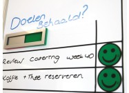 Magnetisch status schuifbord op whiteboard groen