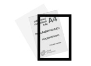 Zelfklevend magneet folie A4 (incl. magneetvenster) | Zwart