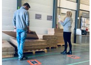 Vloervensters SET 5 stuks - Diverse kleuren (Covid-19 signing)