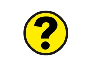 Vraagteken magneet (5cm) | Geel