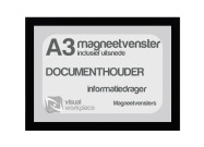 Magneetvenster A3 (incl. uitsnede) | Zwart