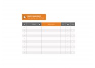 Dagstartbord magneten (header + tabel) | Oranje