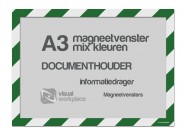 INFORMATIE Houder A3 (Folie + Venster) | Groen / Wit