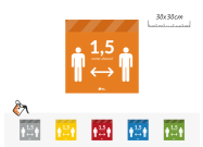 Vloersticker Vierkant - 1,5m afstand houden