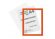 Zelfklevend magneet folie A4 (incl. magneetvenster) | Oranje