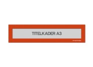 Magnetische titelkader A3 | Oranje