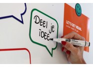 Beschrijfbare tekstballon, magnetische en uitwisbaar (2 formaten)