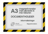 Magneetvenster A3 incl uitsnede (mix kleuren) | Zwart / Geel