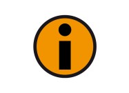 Informatie magneet (5cm) | Oranje