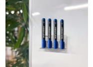RVS Stiftenhouder incl. whiteboardmarkers (effen kleuren) | Blauw
