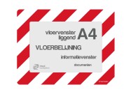 Vloervensters A4 (set) | Rood / Wit