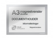 Magneetvenster A3 uitwisbaar | Zilvergrijs