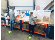 Vloersticker Vierkant - 1,5m afstand houden WERKPLEK