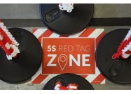5S red tag zone sticker