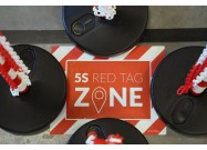 5S red tag zone sticker