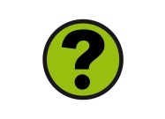 Vraagteken magneet (5cm) | Licht groen