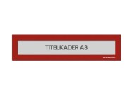 Magnetische titelkader A3 | Rood