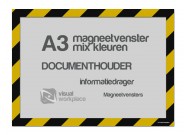 INFORMATIE Houder A3 (Folie + Venster) | Zwart / Geel
