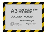 Zelfklevend magneet folie A3 (incl. magneetvenster) | Zwart / Geel