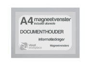 Magneetvenster A4 (incl. uitsnede) | Zilvergrijs