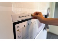 Magnetische opschriftstrook voorbeeld op bord