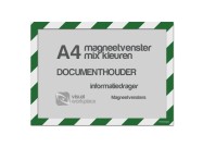 Zelfklevend magneet folie A4 (incl. magneetvenster) | Groen / Wit