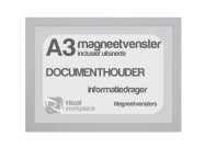 Magneetvenster A3 (incl. uitsnede) | Zilvergrijs