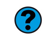 Vraagteken magneet (5cm) | Licht blauw